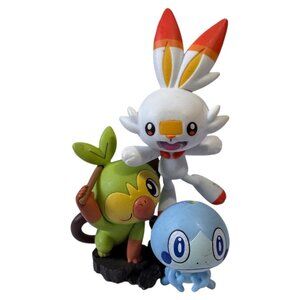 POKEMON OFFICIALLY LICENSED NINTENDO GROOKEY, SCORBUNNY & SOBBLE 2.5" FIGURE